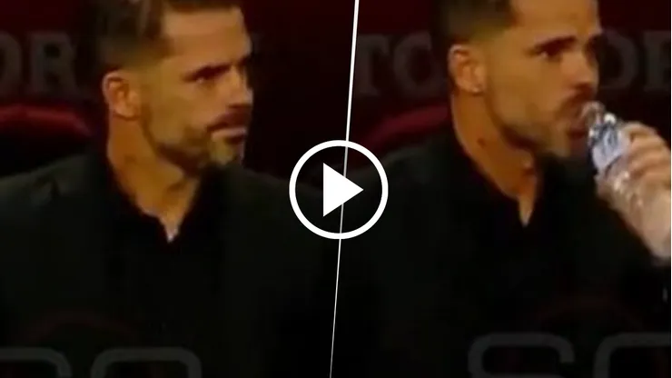 La reacción de Fernando Gago al gol de Riestra