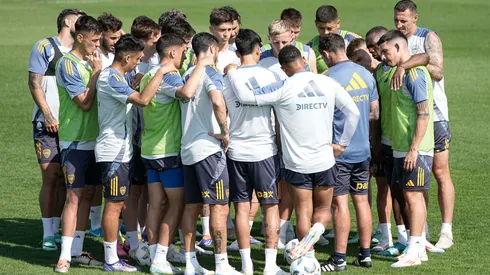 La postura final de Boca con un integrante del plantel.