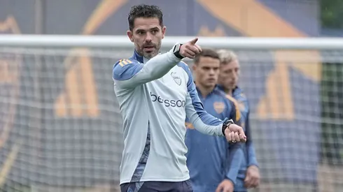 Fernando Gago, en la práctica de Boca.
