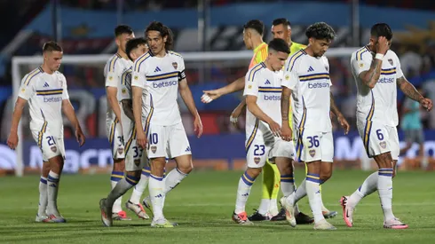 Los jugadores de Boca en el partido contra Tigre