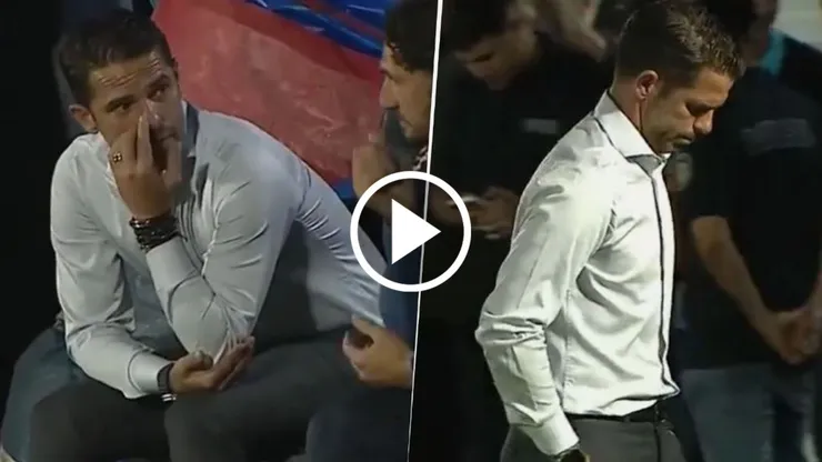 La reacción de Gago a los goles de Tigre.