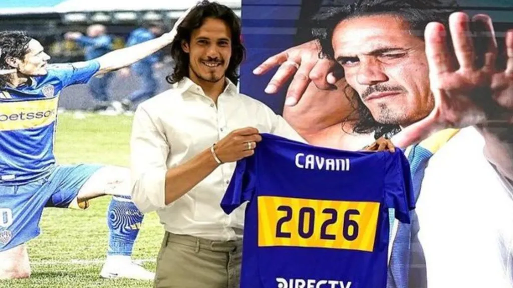 Edinson Cavani renovó su contrato con Boca. (Boca Juniors)
