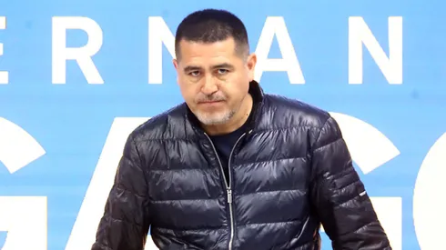 Juan Román Riquelme, en la presentación de Fernando Gago.