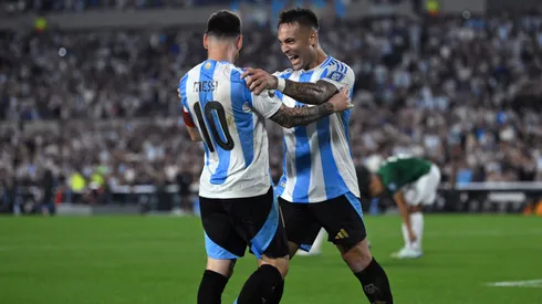 Messi y Lautaro a pura sonrisa. Argentina volvió a ganar.