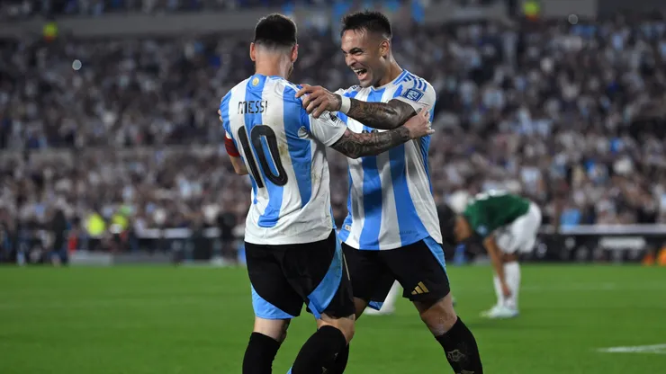 Messi y Lautaro a pura sonrisa. Argentina volvió a ganar.