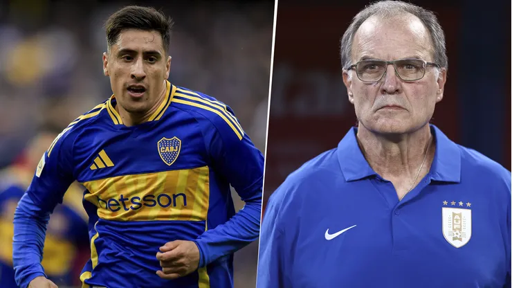 Miguel Merentiel y Marcelo Bielsa