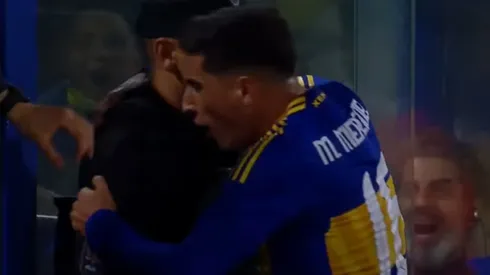 El gesto viral en Instagram del policía que abrazó a Merentiel en La Bombonera