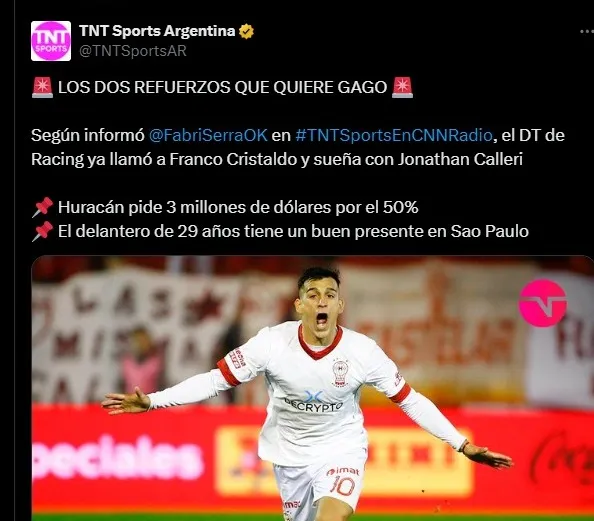 Captura: TNT Sports