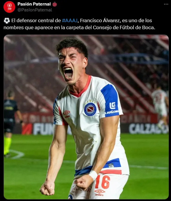 Boca quiere a Franciso Álvarez. (Captura)