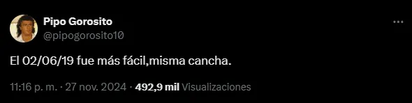 La cargada de Pipo Gorosito a Boca. (Captura)