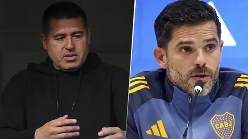Juan Román Riquelme y Fernando Gago en Boca