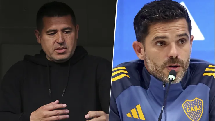 Juan Román Riquelme y Fernando Gago en Boca