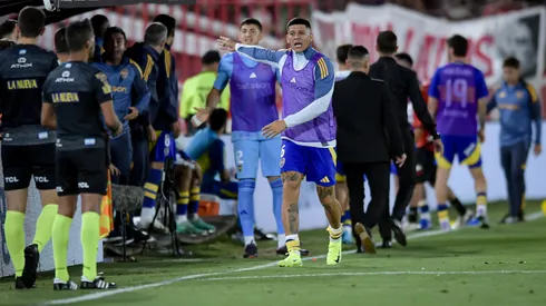 Marcos Rojo, en Boca-Huracán.