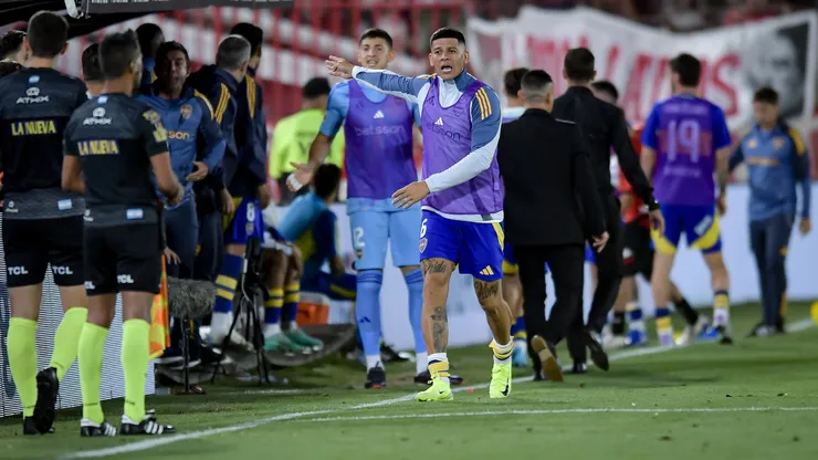 Marcos Rojo, en Boca-Huracán.