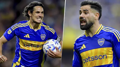 Edinson Cavani y Milton Giménez en Boca