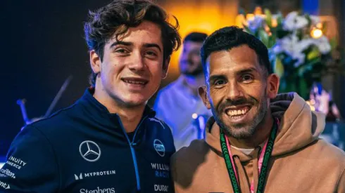 Carlos Tevez visitó a Colapinto en la Fórmula 1