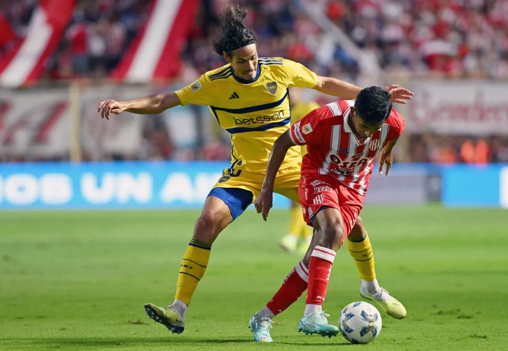 Edinson Cavani en el último Boca vs. Unión (Getty Images)