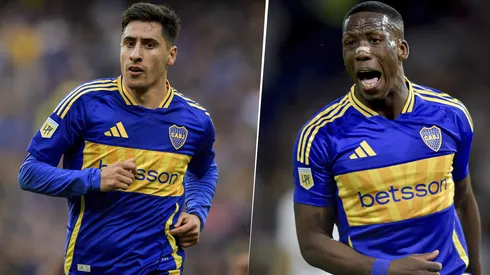 Miguel Merentiel y Luis Advíncula en Boca
