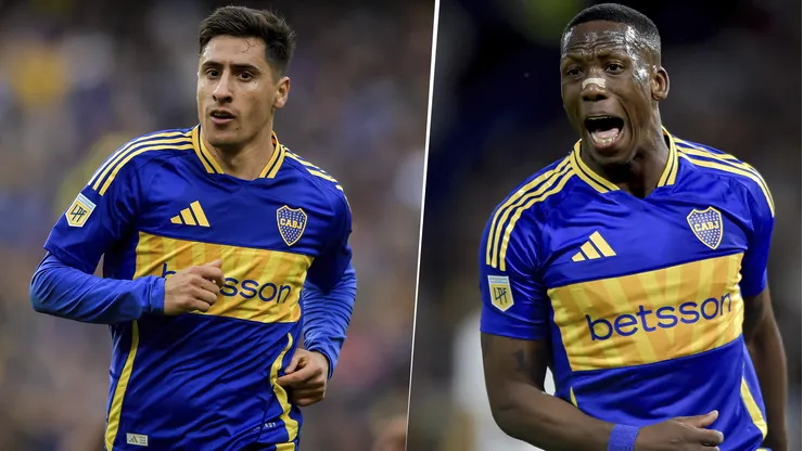 Miguel Merentiel y Luis Advíncula en Boca