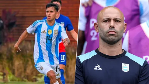 Delgado jugó unos minutos para el Sub 20 que dirige Mascherano.