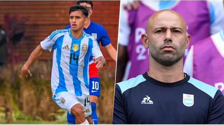 Delgado jugó unos minutos para el Sub 20 que dirige Mascherano.