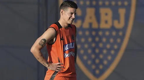 James Rodríguez entrenando en Boca Predio