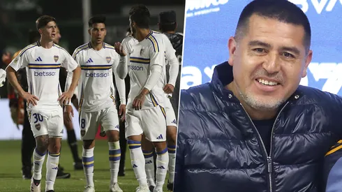 Juan Román Riquelme y los jugadores de Boca