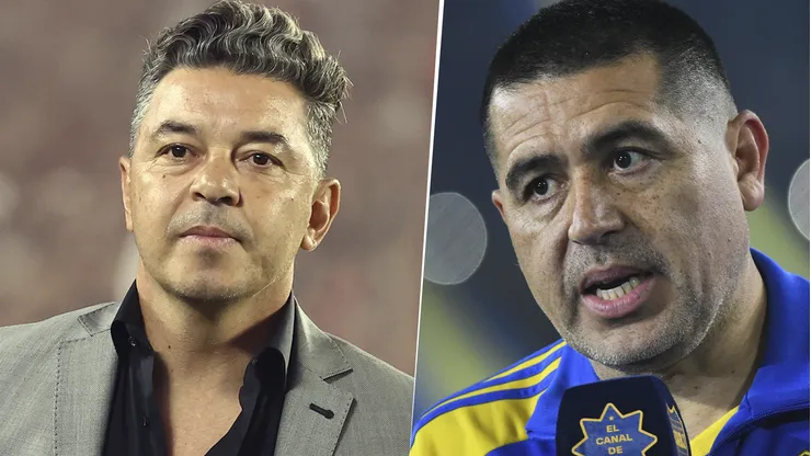 Juan Román Riquelme y Marcelo Gallardo