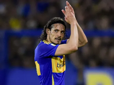 El tuit de Edinson Cavani en plena madrugada tras el triunfo de Boca