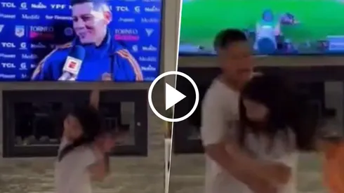 La reacción de la hija de Marcos Rojo al saludo del capitan de Boca