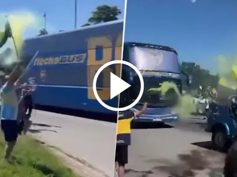 VIDEO | Locura por Boca en Junín: hubo caravana en la llegada del micro