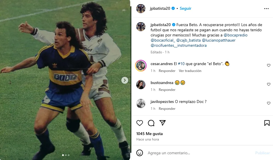 Jorge Batista operó al Beto Márcico.