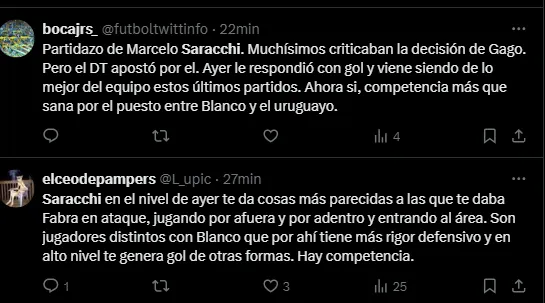 Los hinchas elogiaron el nivel de Saracchi.