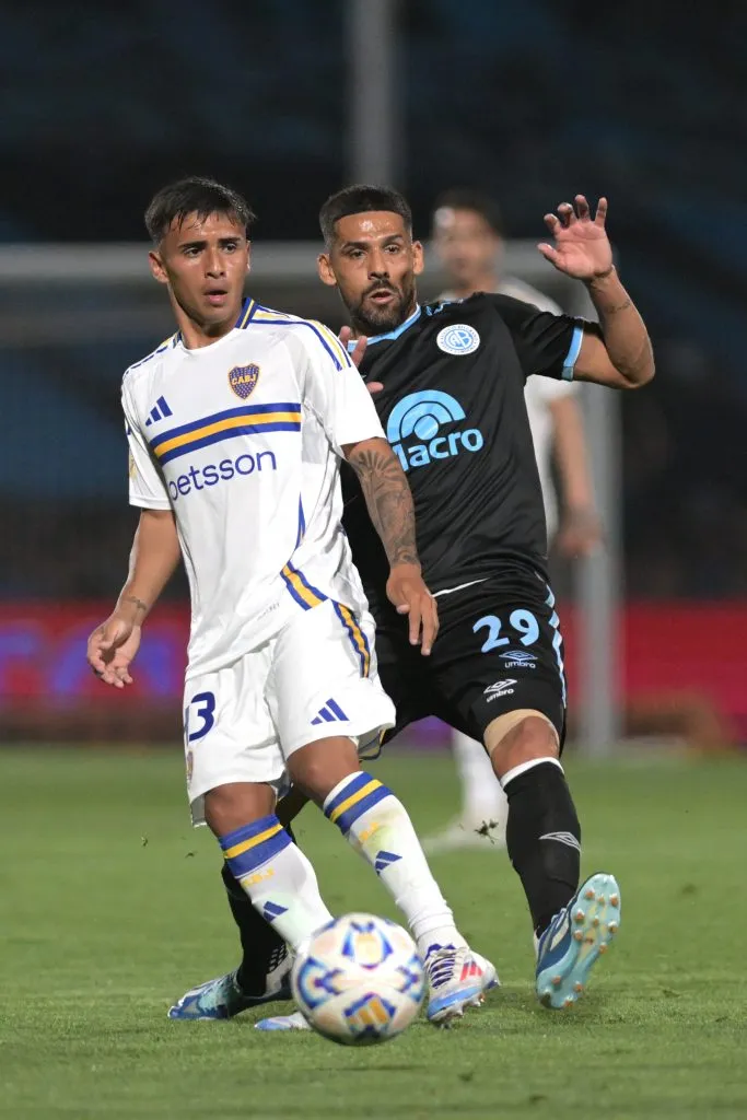 Milton Delgado, contra Belgrano. (Getty)
