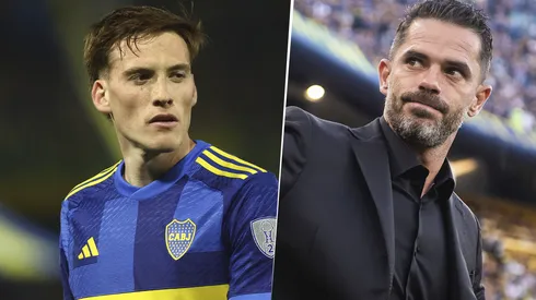 Jabes Saralegui y Fernando Gago en Boca