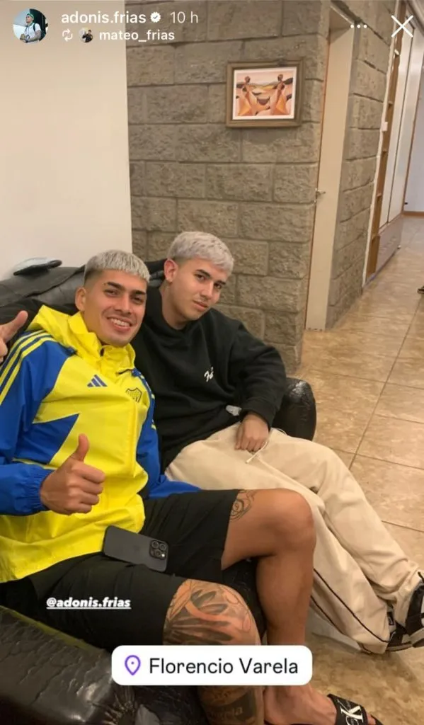 El guiño de Adonis Frías a Boca. (Instagram)