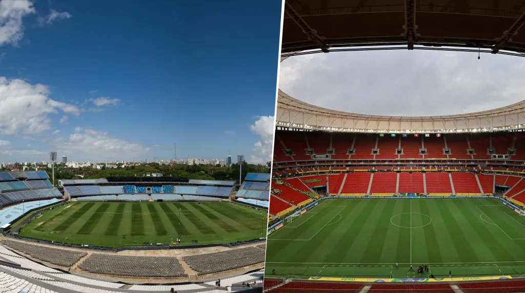 El Centenario y el Mané Garrincha, los dos estadios ofrecidos para la Libertadores 2025. (Imago).