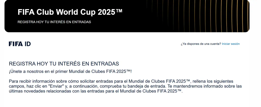 La venta de tickets todavía no está disponible. (Captura)