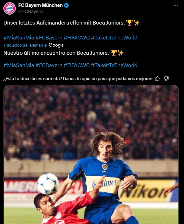 La chicana del Bayern Múnich. (Captura)