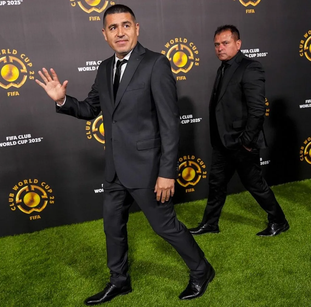 Riquelme, en el sorteo del Mundial de Clubes. (ESPN)