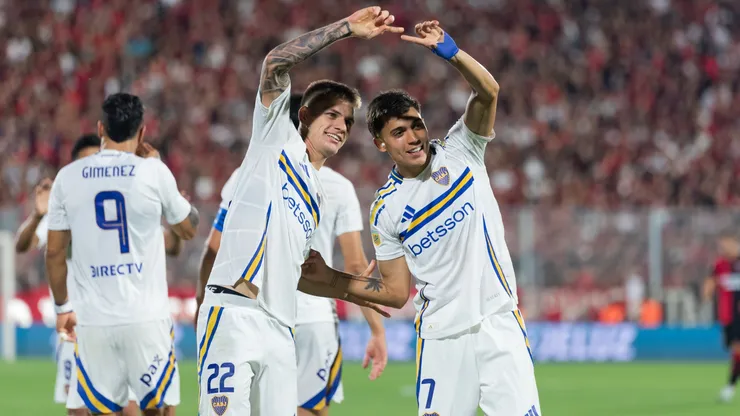 Zenón y Zeballos, artífices del gol de Boca ante Newell's.