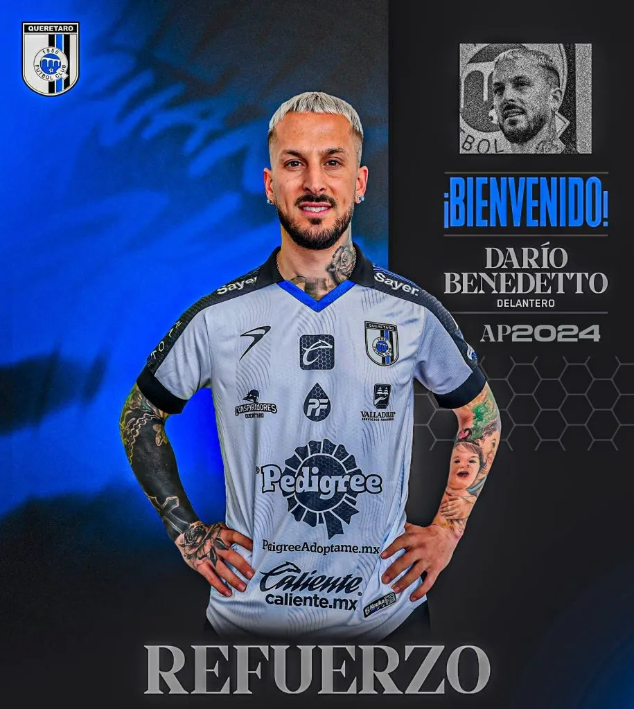 Benedetto arribó a los Gallos Blancos en julio de 2024. (Querétaro Oficial).