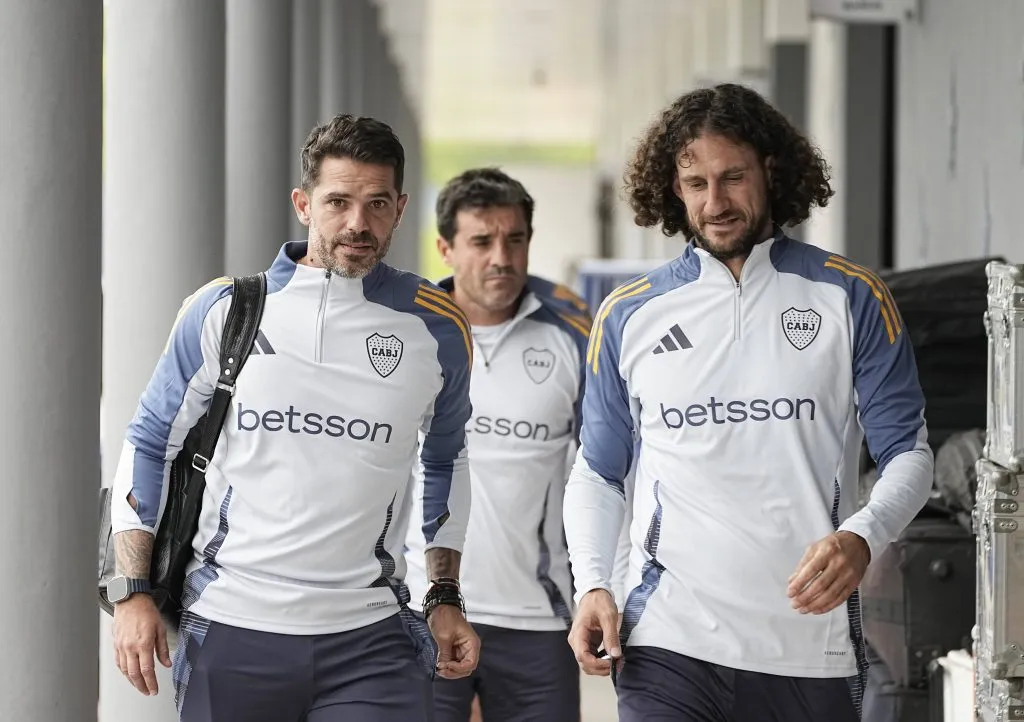 Fernando Gago y Fabricio Coloccini, entrenador y ayudante técnico en Boca. (IMAGO)