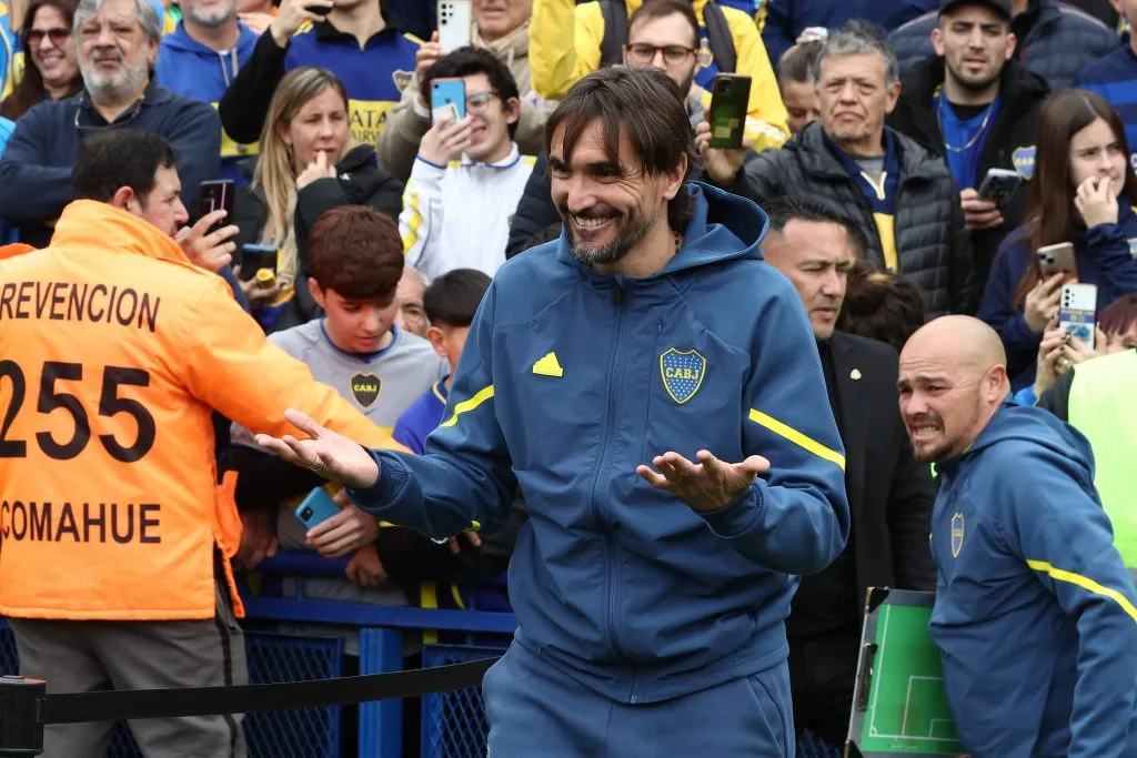 Diego Martínez en la Bombonera durante su ciclo en Boca. (Imago)