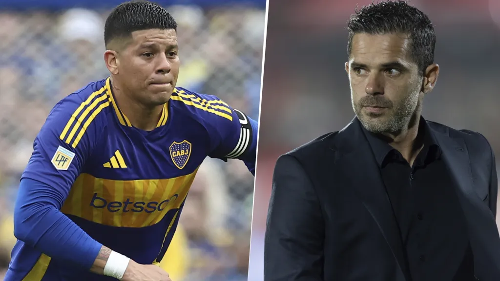 Fernando Gago y Marcos Rojo en Boca