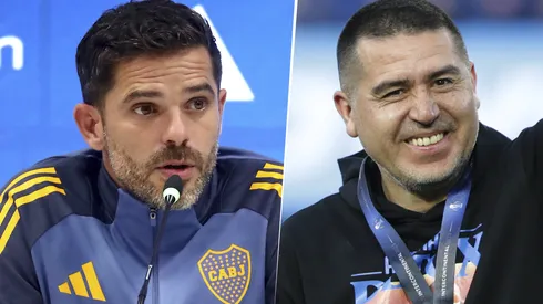 Fernando Gago y Juan Román Riquelme
