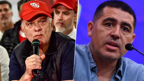 Néstor Grindetti y Juan Román Riquelme, presidentes de Independiente y Boca