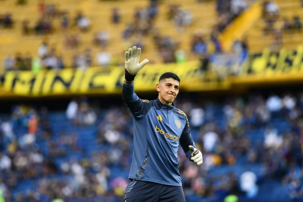 Leandro Brey podría perder la titularidad del arco de Boca. (Imago)