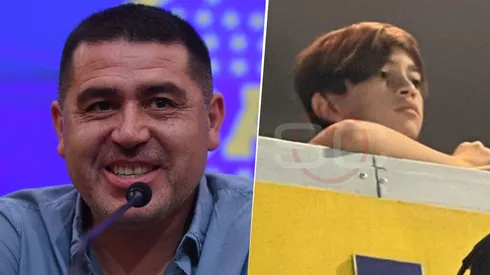 Juan Román Riquelme y Thiago Messi