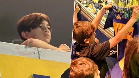 Thiago Messi estuvo presente en La Bombonera.